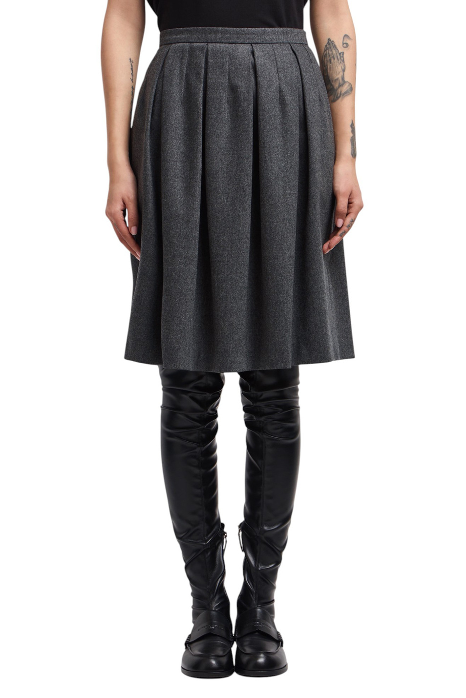 Женский Emporio Armani Юбка из шерсти и кашемира (цвет ), артикул EW002312-TE10537 | Фото 3