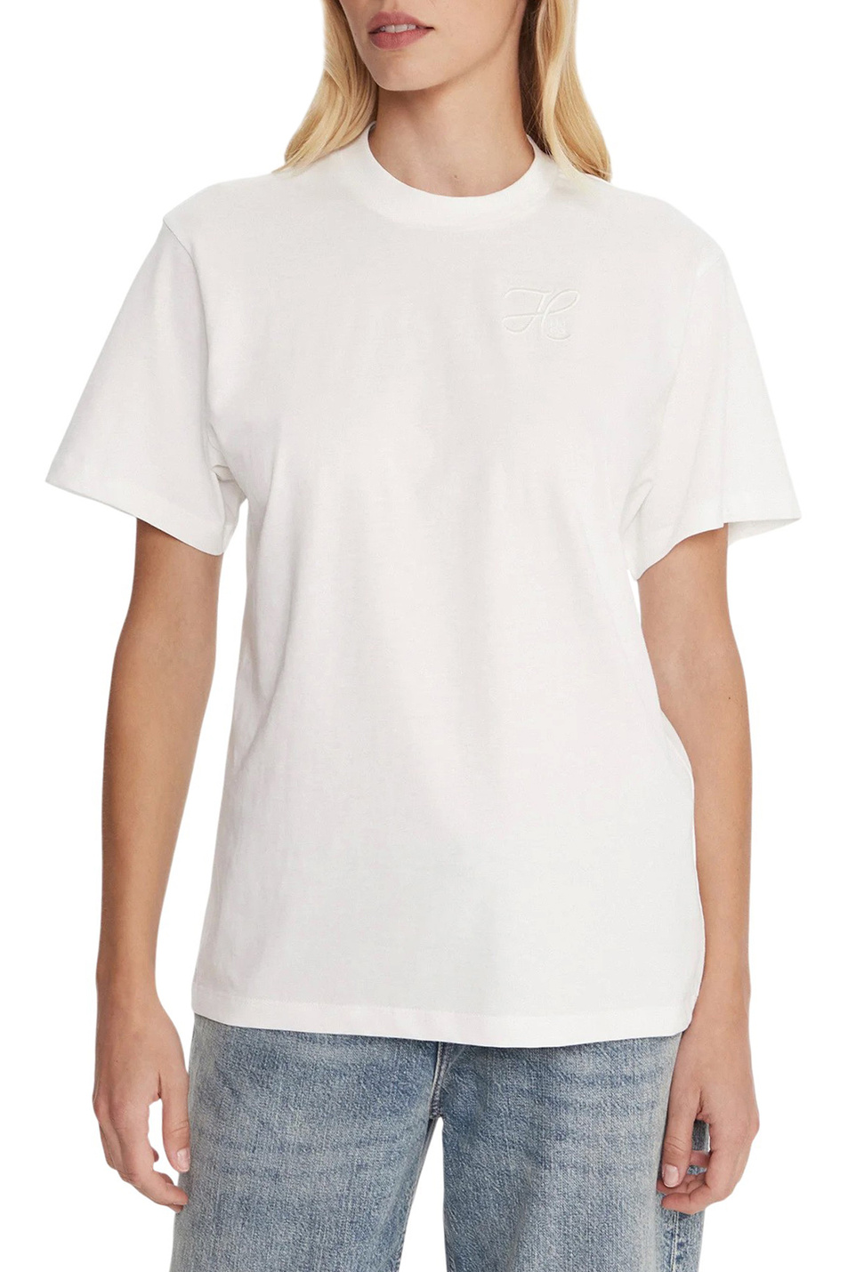 Футболка Vintage с вышивкой|Основной цвет:Белый Женский HUGO Футболка Vintage с вышивкой (цвет ), артикул 50550901 | Фото 1