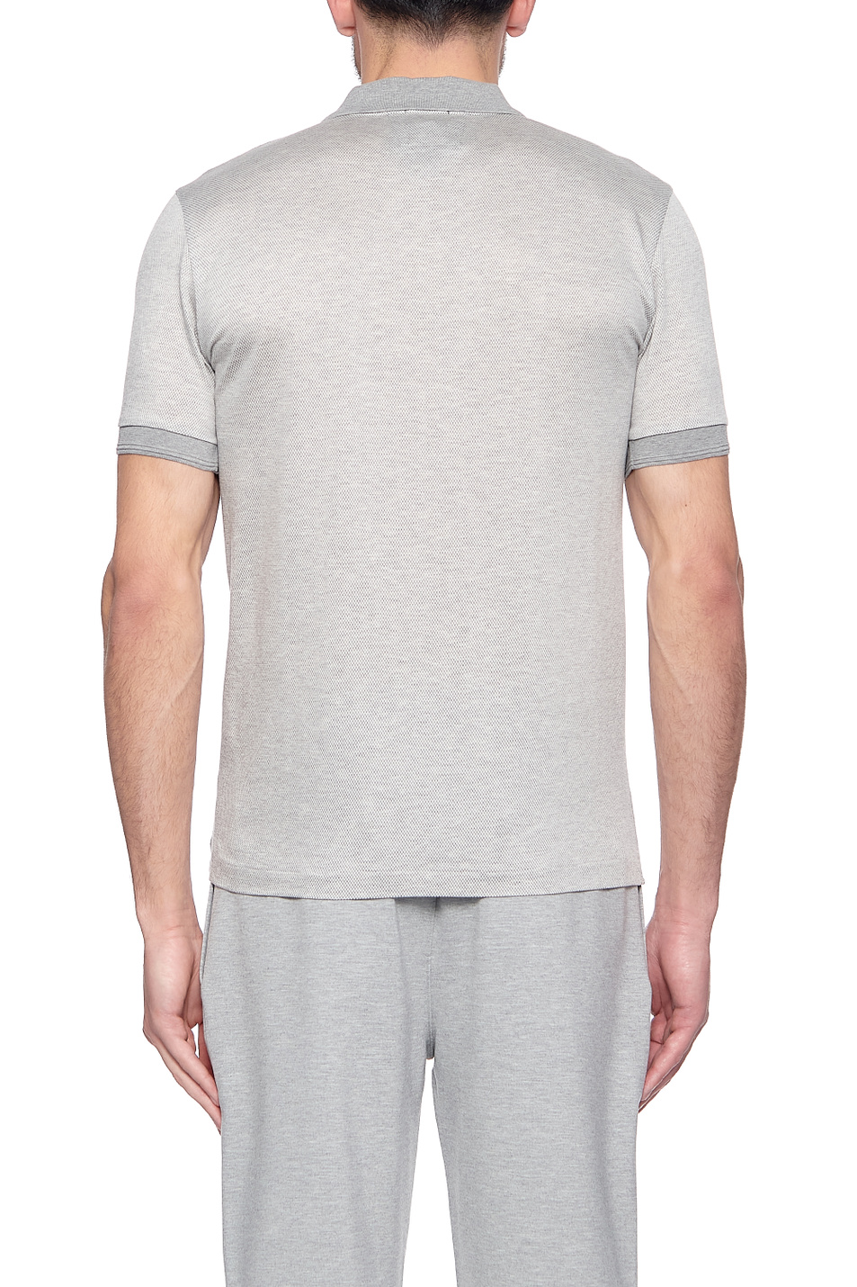 BOSS Приталенная футболка поло Peterson из хлопкового жаккарда с микроузором (цвет ), артикул 50451060 | Фото 4