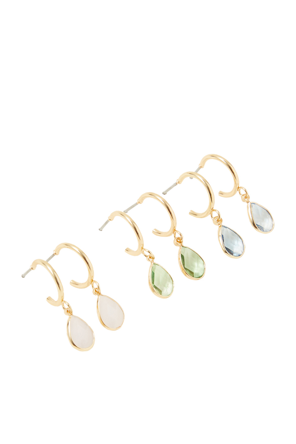 Женский Accessorize Набор серег-колец с подвесками (цвет ), артикул 381072 | Фото 1