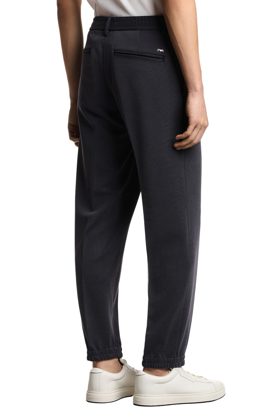 Брюки в рубчик|Основной цвет:Синий Мужской Emporio Armani Брюки в рубчик (цвет ), артикул EM005397-AF21866 | Фото 4