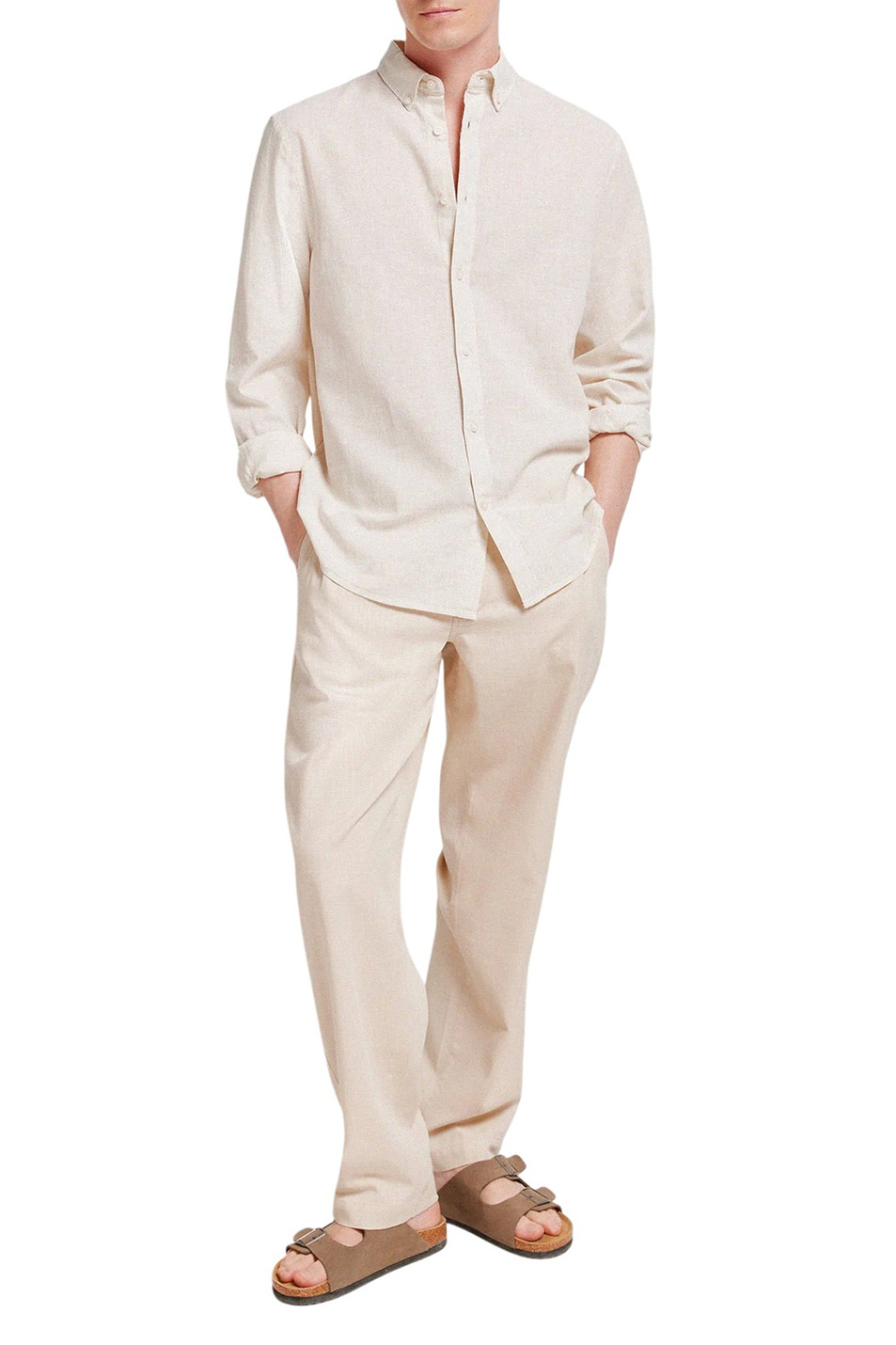 Мужской Springfield Рубашка из хлопка и льна (цвет ), артикул 0993387 | Фото 2