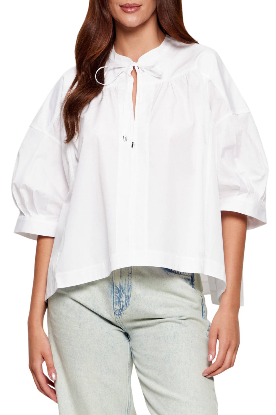 Женский BOSS Блузка Bollana из натурального хлопка (цвет ), артикул 50560713 | Фото 4