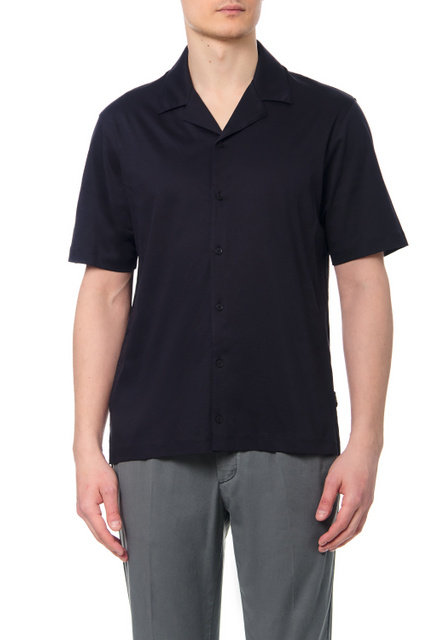 Трикотажная рубашка|Основной цвет:Синий|Артикул:VY348-ZZ657-B09 | Фото 1