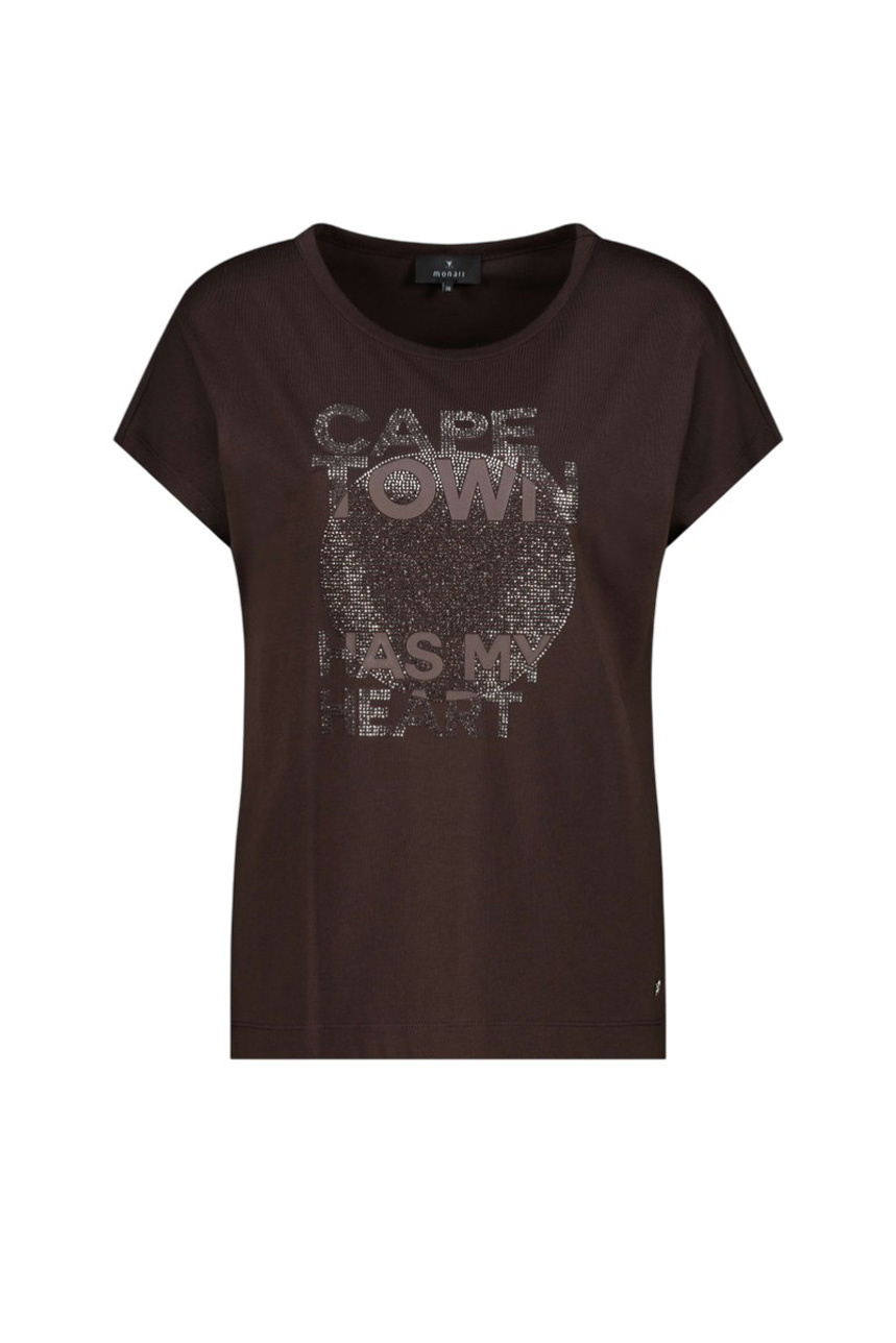 Женский Monari Футболка с отделкой стразами (цвет ), артикул 410156 | Фото 1
