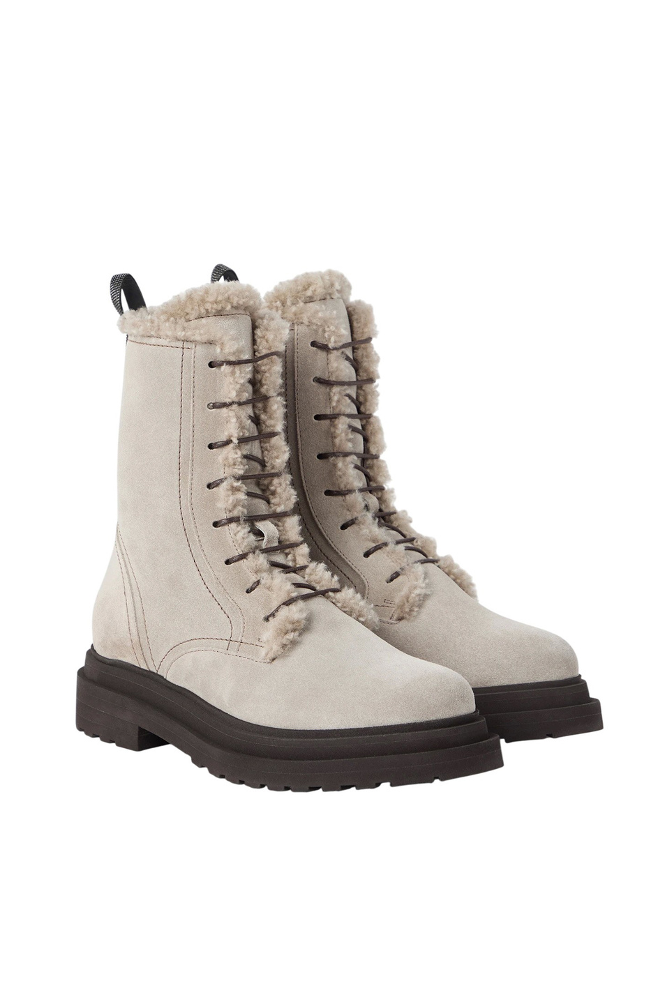 Ботинки с натуральным мехом|Основной цвет:Бежевый Женский Brunello Cucinelli Ботинки с натуральным мехом (цвет ), артикул MZSFG3123 | Фото 2