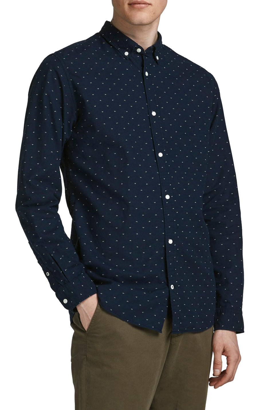Jack & Jones Рубашка BLASUMMER из натурального хлопка с добавлением льна (цвет ), артикул 12191719 | Фото 3