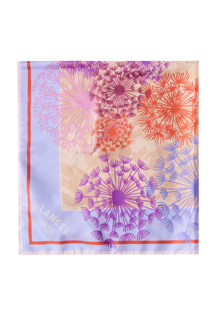 Платок из чистого шелка|Основной цвет:Фиолетовый|Артикул:A11708 | Фото 1