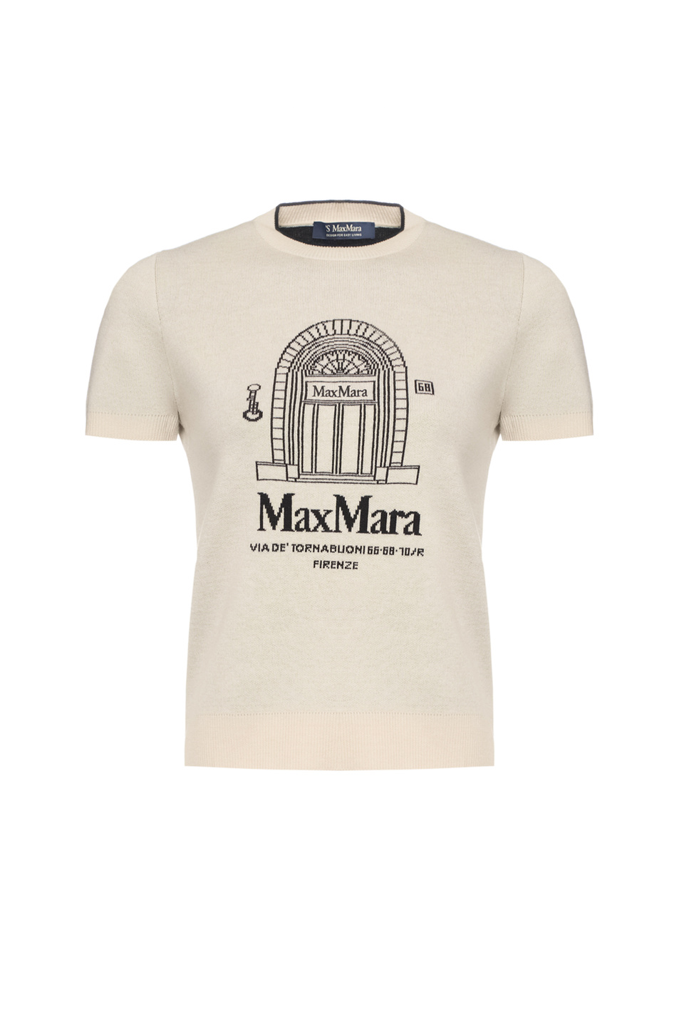 Джемпер SMMEUFORIA с принтом|Основной цвет:Бежевый Женский Max Mara Джемпер SMMEUFORIA с принтом (цвет ), артикул 2619361191 | Фото 1