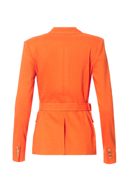 Однотонный пиджак с поясом|Основной цвет:Оранжевый|Артикул:1G17CB7435 | Фото 2