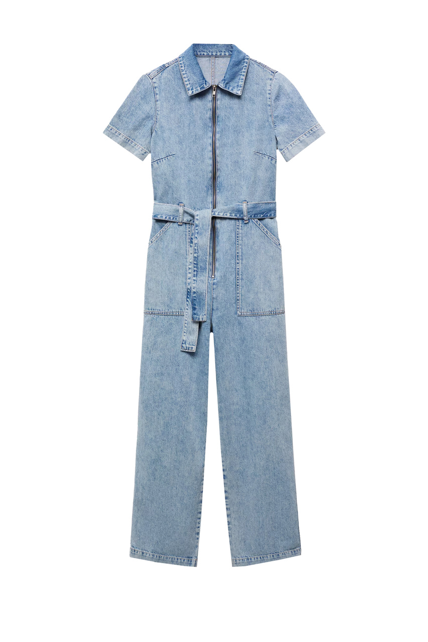 Комбинезон NORMA джинсовый с коротким рукавом|Основной цвет:Синий|Артикул:67096327 | Фото 1