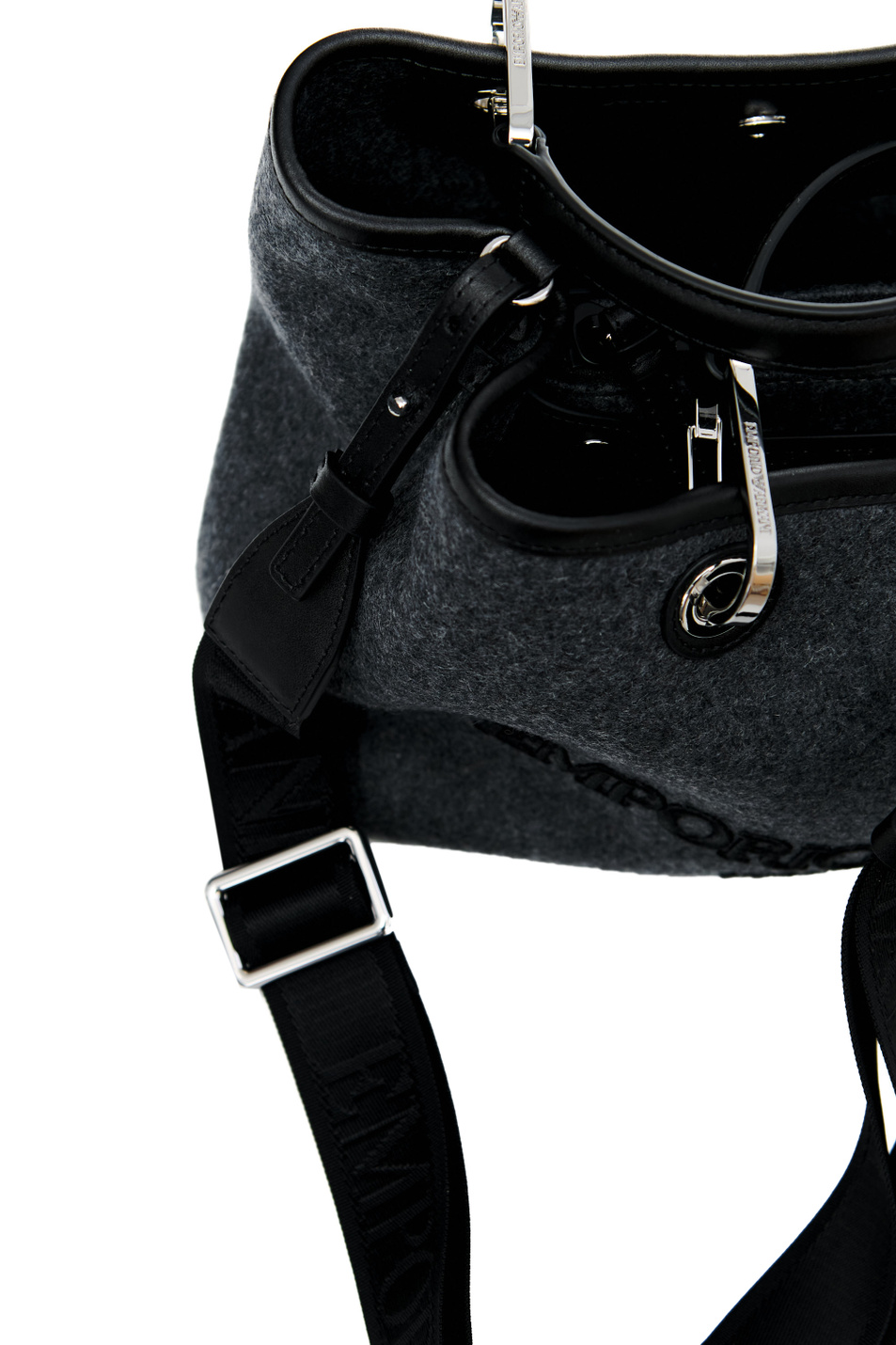 Сумка из натуральной кожи с логотипом|Основной цвет:Графит Женский Emporio Armani Сумка из натуральной кожи с логотипом (цвет ), артикул Y3D166-Y333E | Фото 5