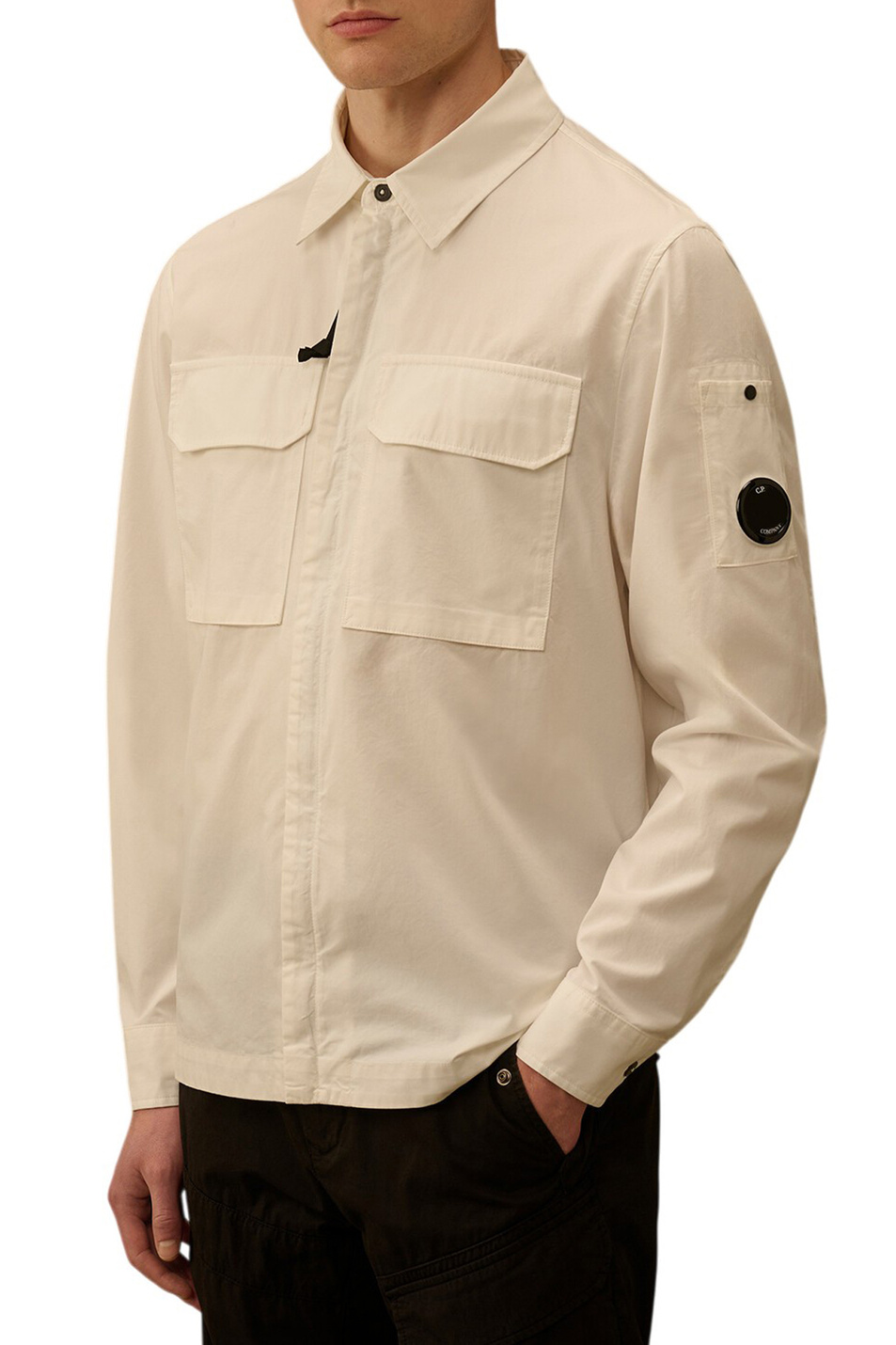 Мужской C.P. Company Куртка-рубашка с фирменной линзой (цвет ), артикул 20CMOS156A110143G | Фото 4