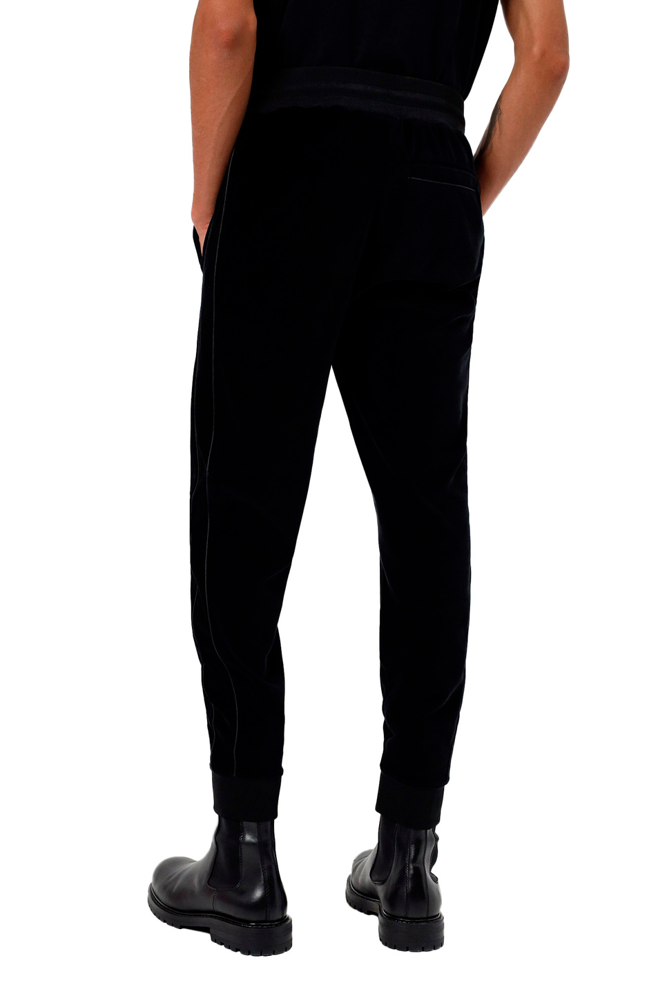 HUGO Спортивные брюки стандартного кроя из смесового хлопкового бархата (цвет ), артикул 50463473 | Фото 4