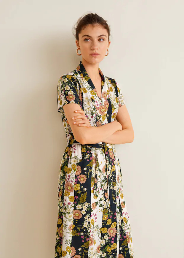 Mango floral 2025 vintage dress