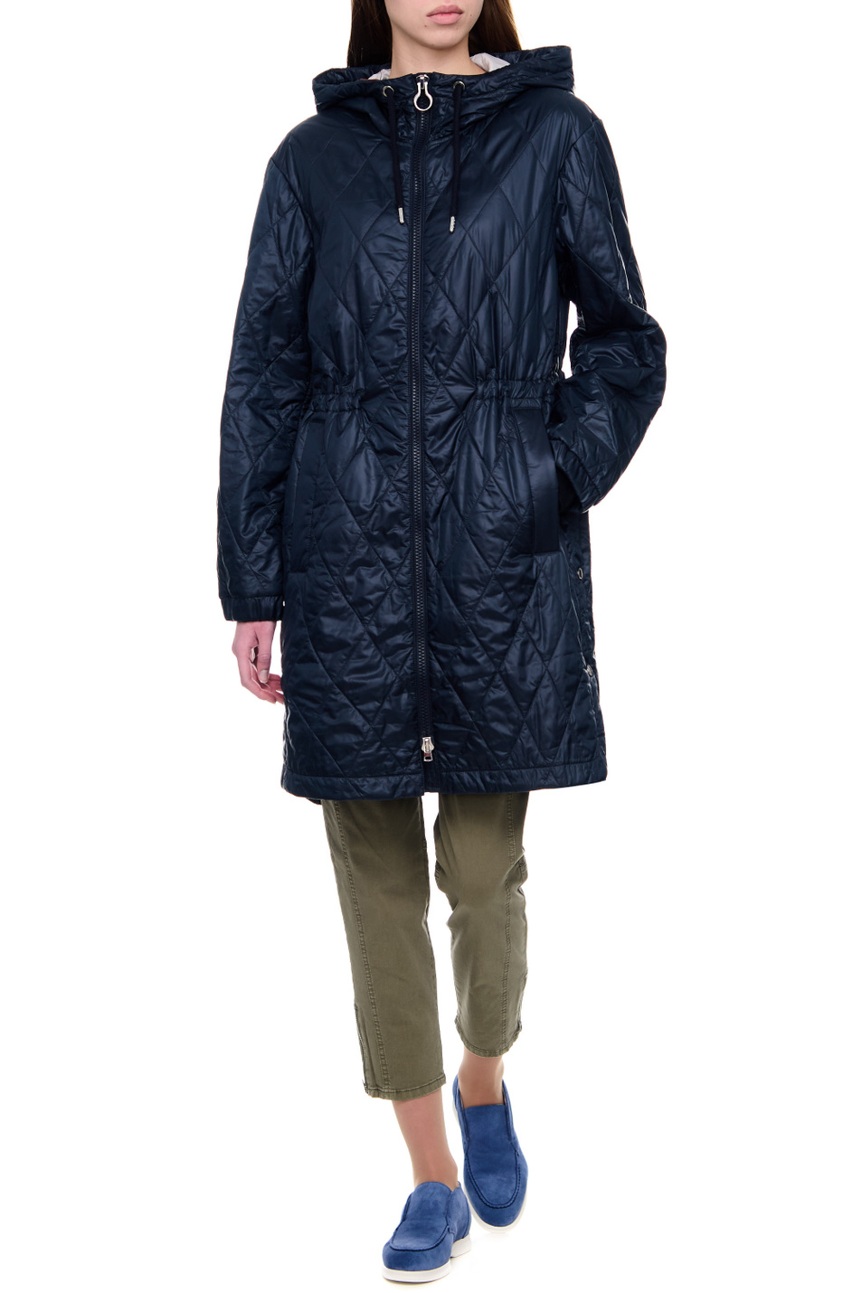 Женский Gerry Weber Стеганая куртка на молнии с капюшоном (цвет ), артикул 150217-31182 | Фото 3