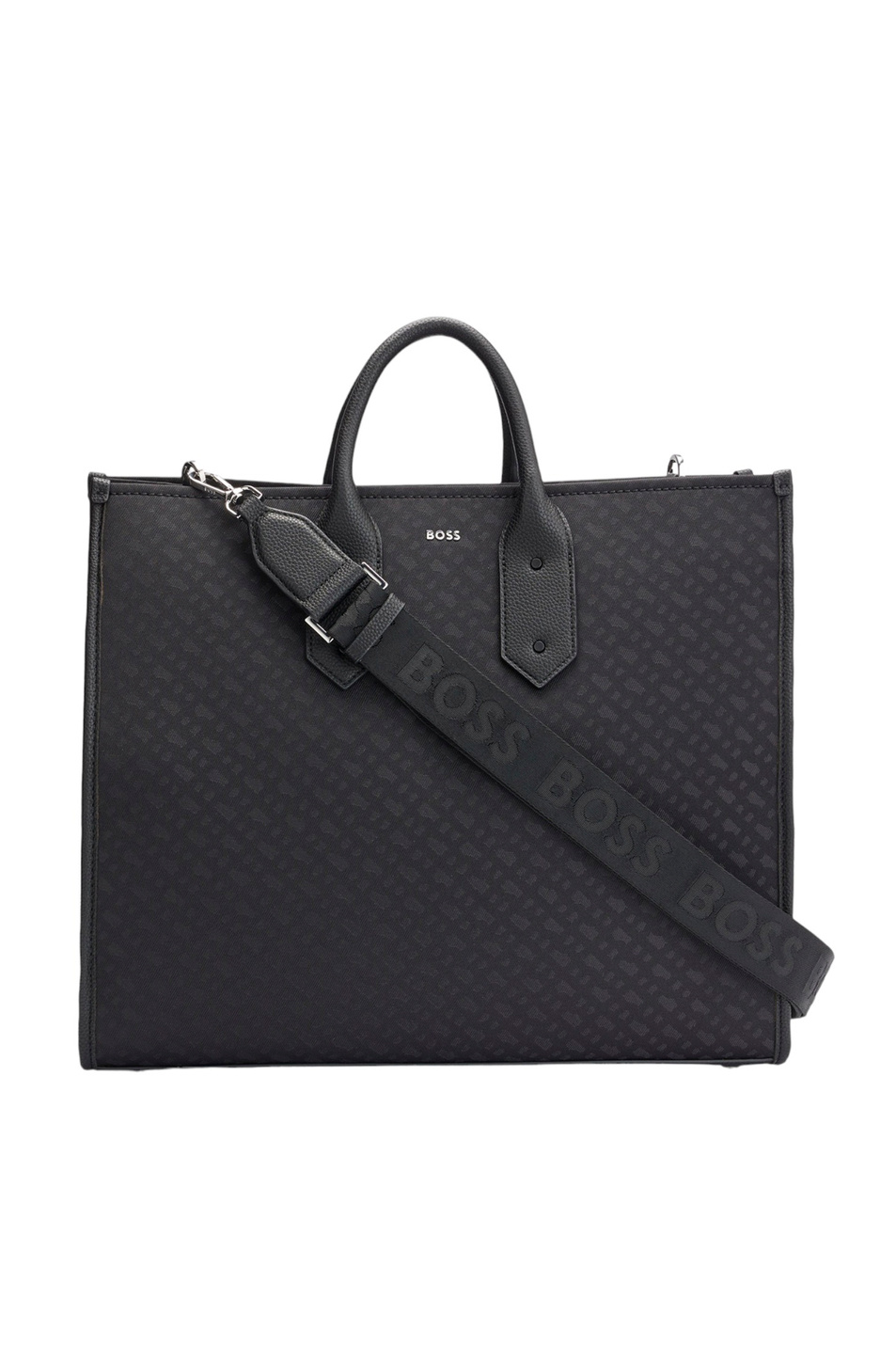 Сумка-тоут с монограммой|Основной цвет:Черный Женский BOSS Сумка-тоут с монограммой (цвет ), артикул 50499090 | Фото 1