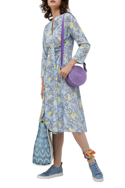 Платье RIALTO с поясом|Основной цвет:Голубой|Артикул:72211422 | Фото 2