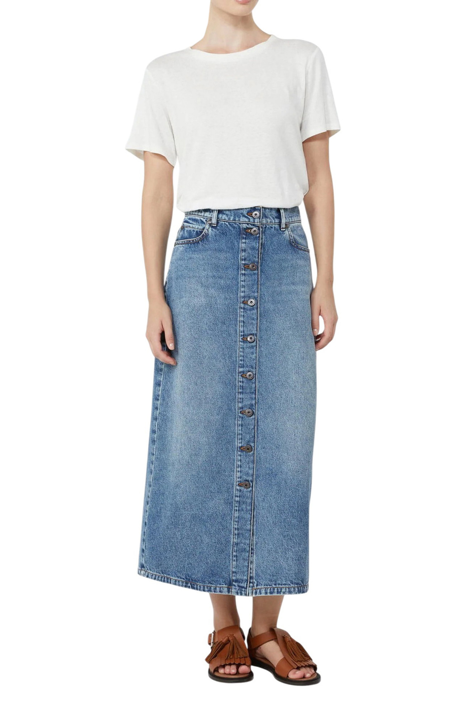 Женский Weekend Max Mara Футболка PELOTA из эластичного льна (цвет ), артикул 2615941052 | Фото 3