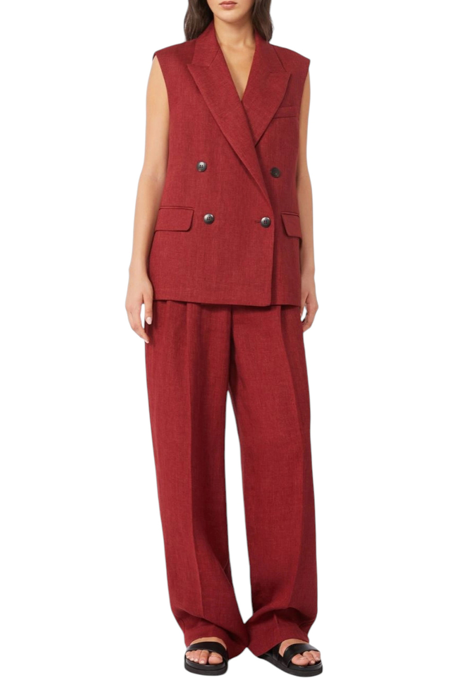 Женский Max Mara Жилет AIA из льна (цвет ), артикул 2616281012 | Фото 2