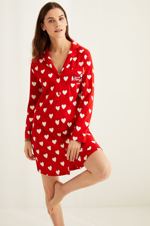 Women'secret Ночная рубашка из хлопка с сердечками и принтом «Снупи» (цвет ), артикул 3139778 | Фото 1