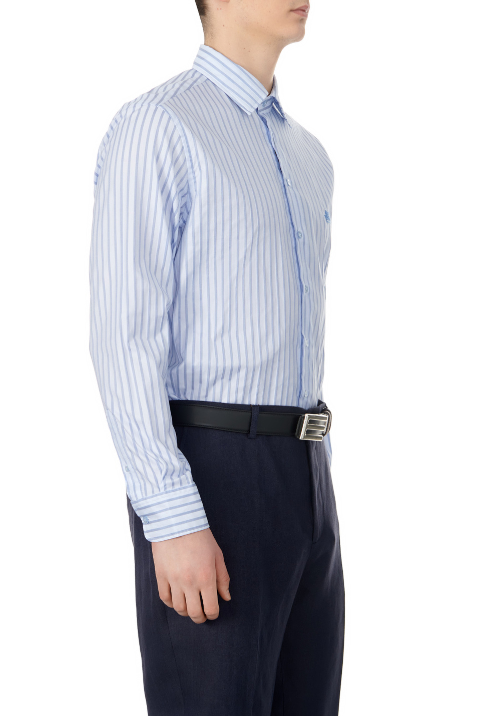 Мужской Etro Рубашка из натурального хлопка в полоску (цвет ), артикул MRIB000299TR507S8453 | Фото 3