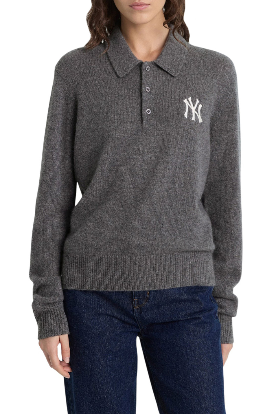 Женский Sporty & Rich Джемпер-поло Heritage Yankees Serif (цвет ), артикул WS074610300GY11 | Фото 4