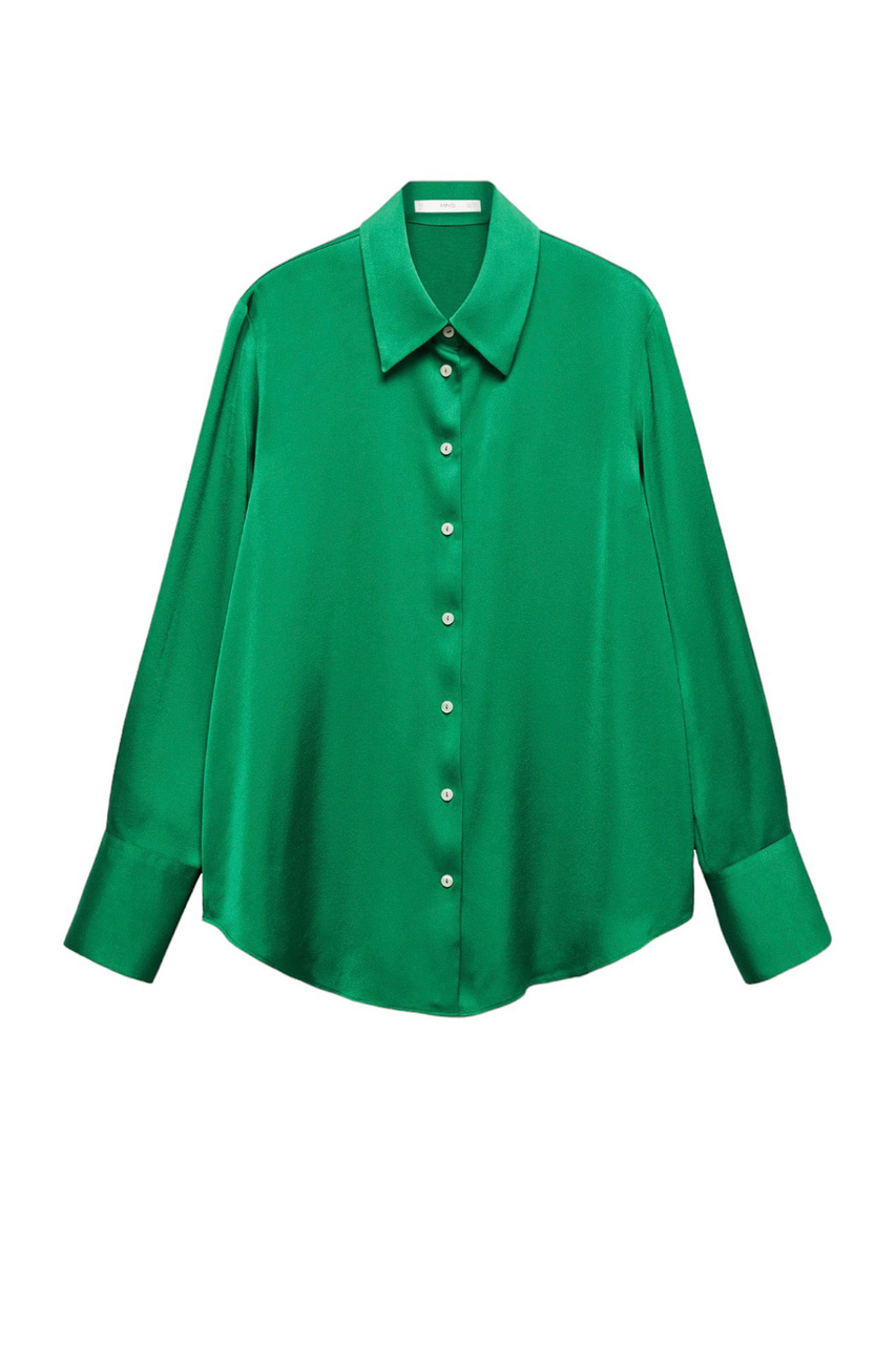 Блузка IDEALE атласная|Основной цвет:Зеленый|Артикул:67034044 | Фото 1