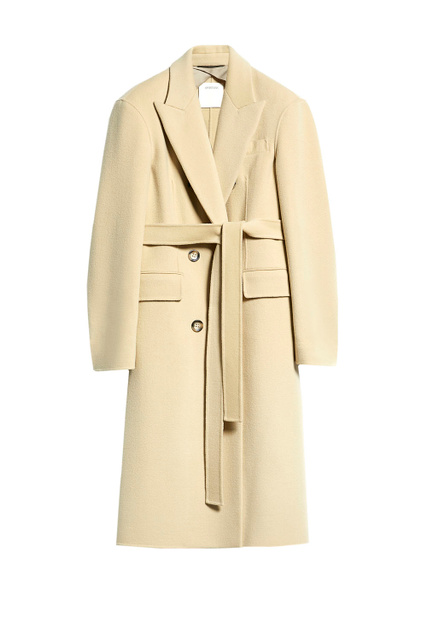 Двубортное пальто TRESA с поясом|Основной цвет:Бежевый|Артикул:20160129 | Фото 1