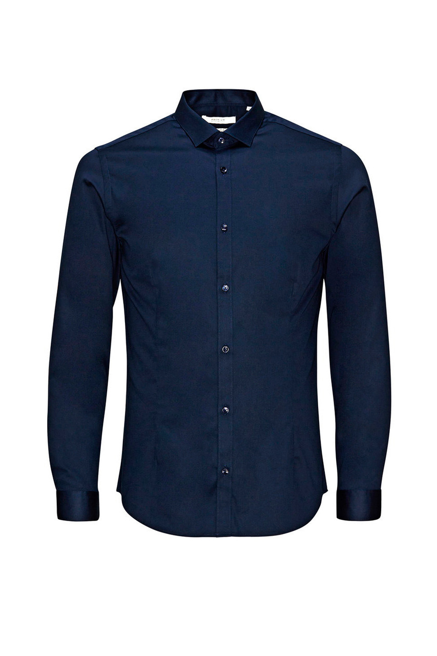 Рубашка PARMA из эластичного хлопка|Основной цвет:Синий|Артикул:12097662 | Фото 1