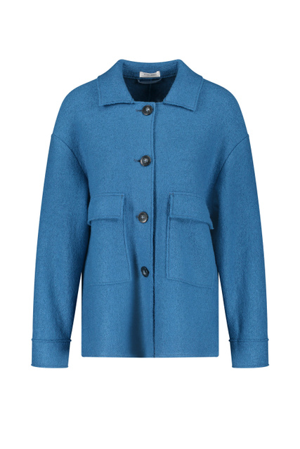 Куртка-рубашка с карманами|Основной цвет:Синий|Артикул:630030-31201 | Фото 1