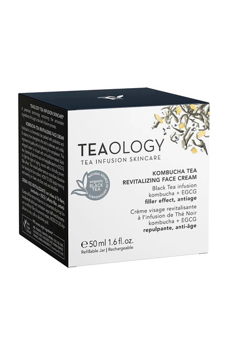 Не имеет пола Teaology Крем для лица восстанавливающий, антивозрастной, с филлер эффектом с настоем черного чая, чайного гриба Kombucha Tea Revitalizing Face Cream, 50 мл (цвет ), артикул T50505 | Фото 3