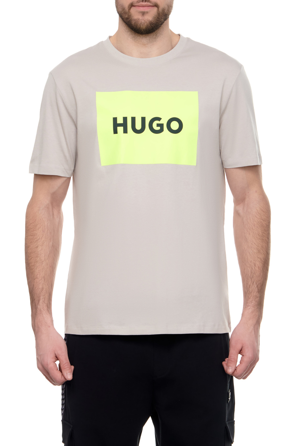 Мужской HUGO Футболка из натурального хлопка с логотипом (цвет ), артикул 50467952 | Фото 1