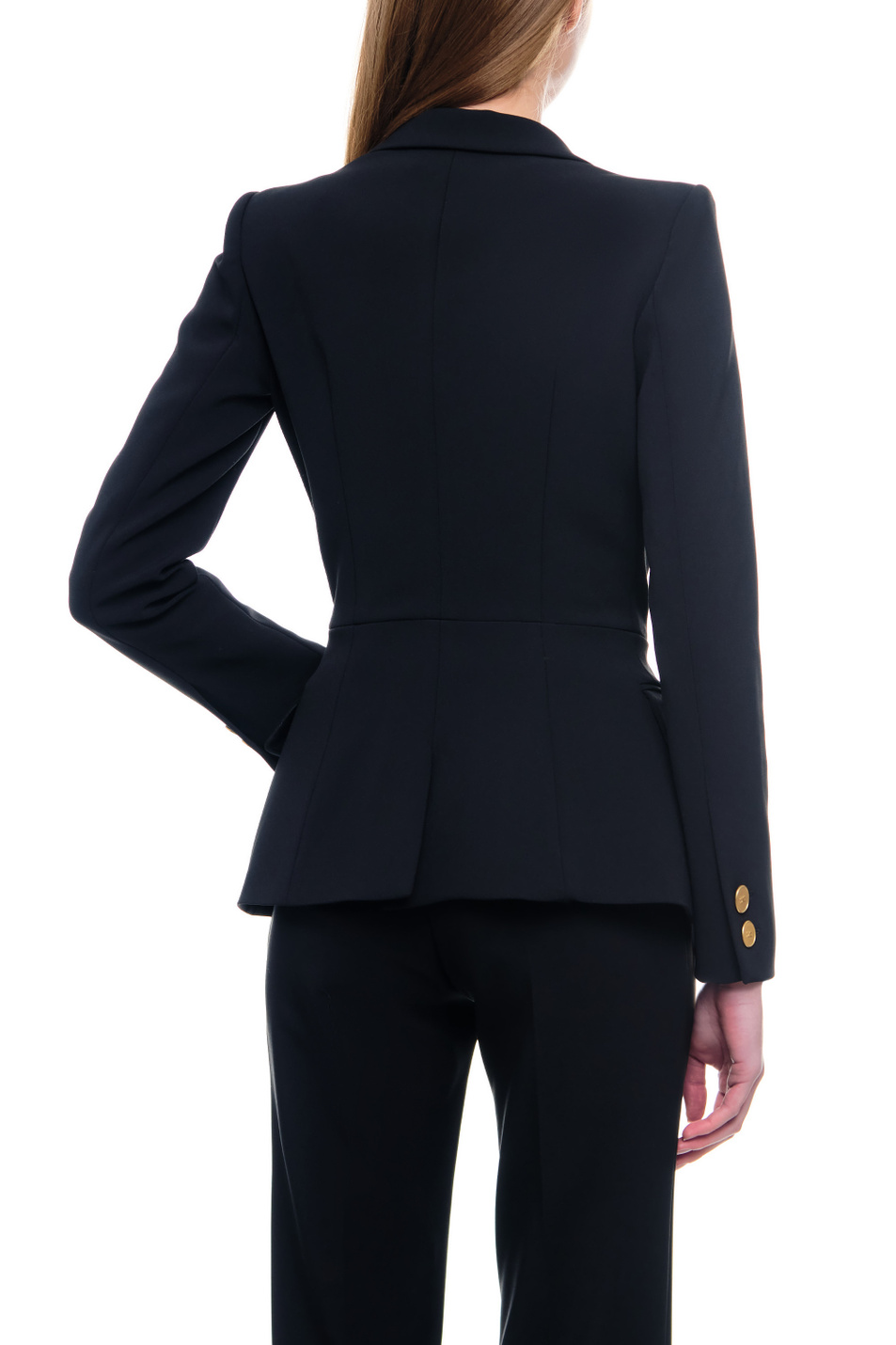 Женский Elisabetta Franchi Двубортный пиджак с золотистыми металлическими пуговицами (цвет ), артикул GI04631E2 | Фото 6