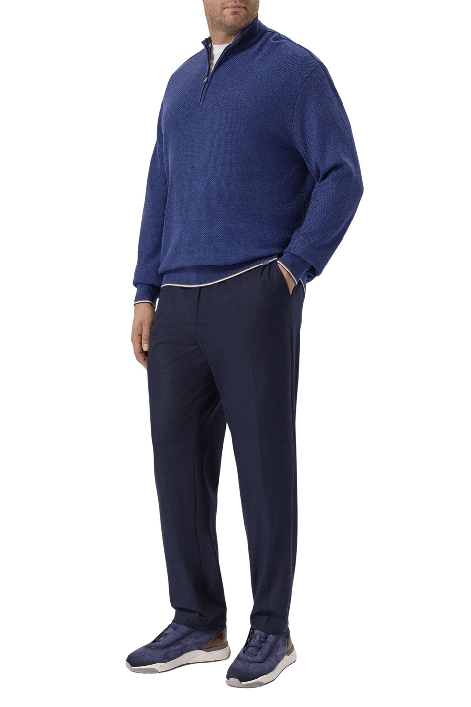 Брюки Perin зауженного кроя|Основной цвет:Синий Мужской BOSS Брюки Perin зауженного кроя (цвет ), артикул 50551542 | Фото 2