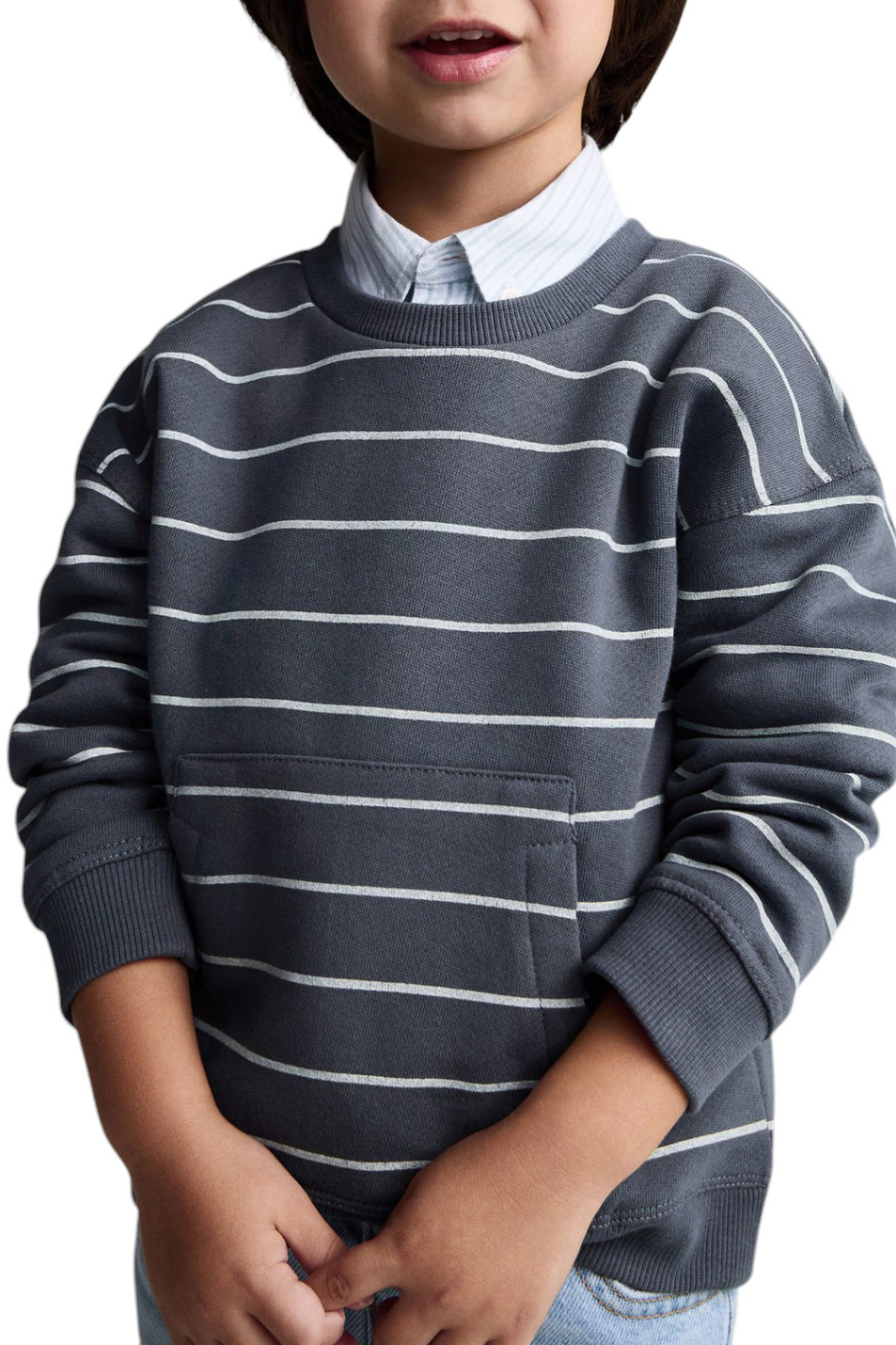 Мальчикам Mango Kids Свитшот STRIPEB8 в полоску (цвет ), артикул 87030637 | Фото 4