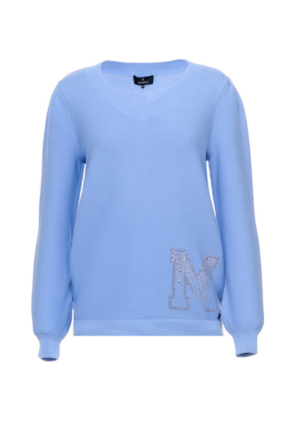 Пуловер с логотипом|Основной цвет:Синий|Артикул:407604 | Фото 1