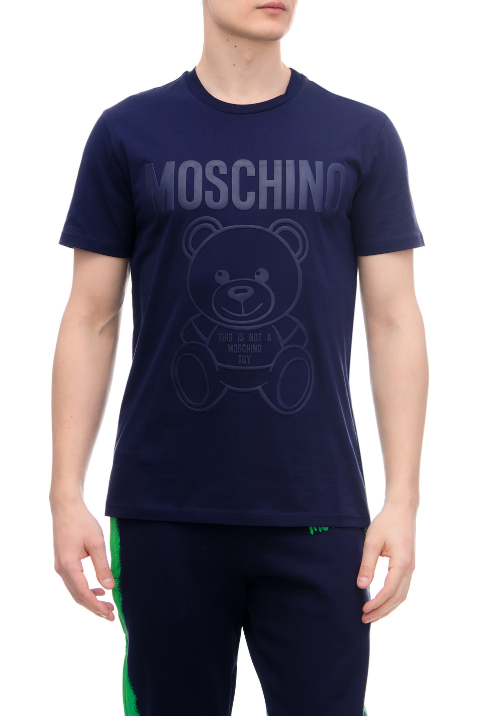 Мужской Moschino Футболка с крупным логотипом и принтом (цвет ), артикул V0730-2041 | Фото 1