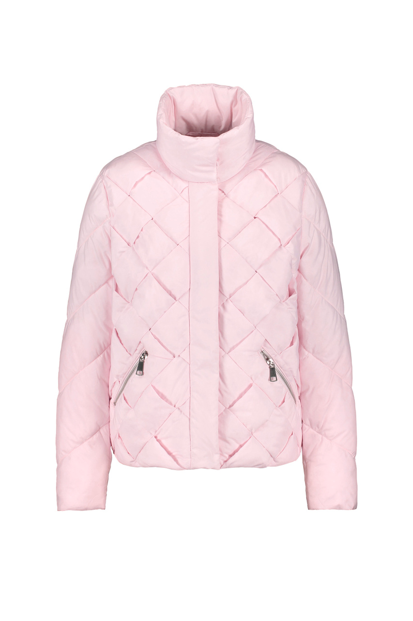 Куртка стеганая с высоким воротником|Основной цвет:Розовый|Артикул:550300-11521 | Фото 1
