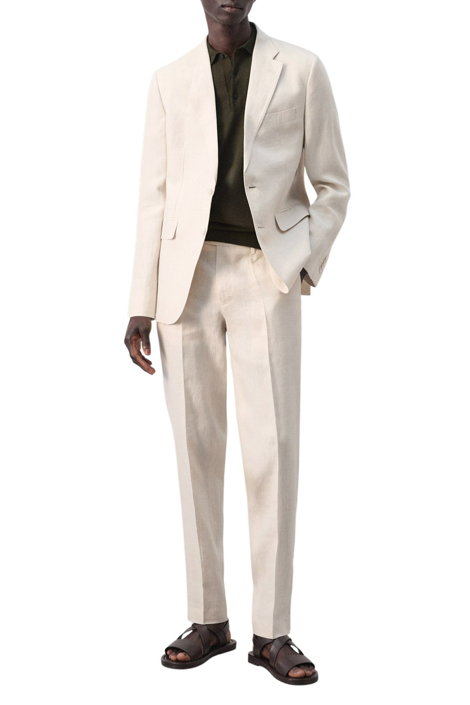 Мужской Mango Man Брюки AMALFI из льна (цвет ), артикул 27085929 | Фото 2