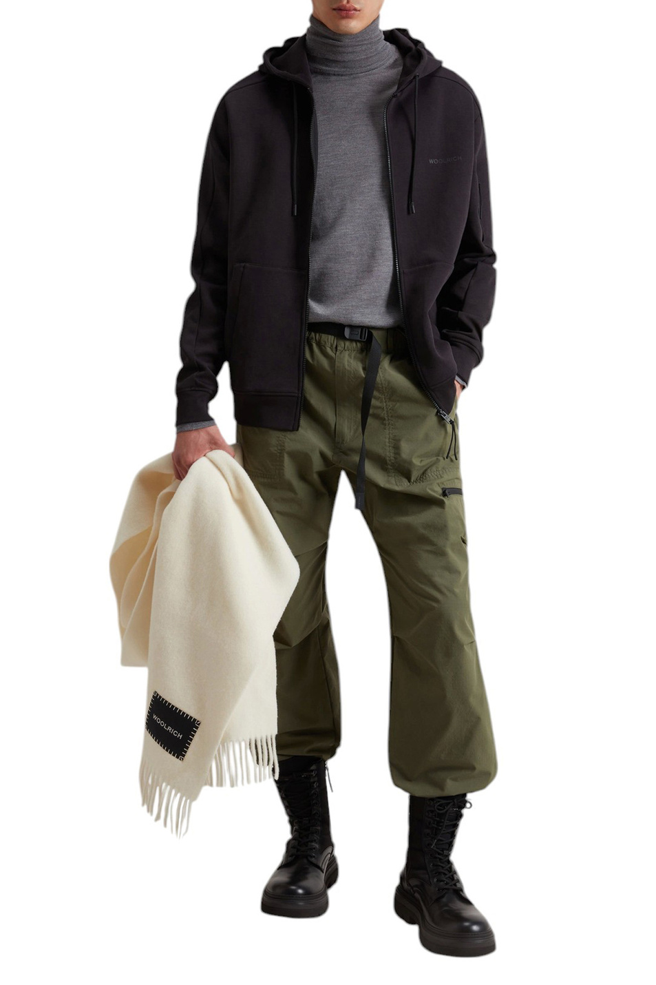 Мужской Woolrich Толстовка из смесового хлопка (цвет ), артикул CFWOSW0258MRUT3907 | Фото 2