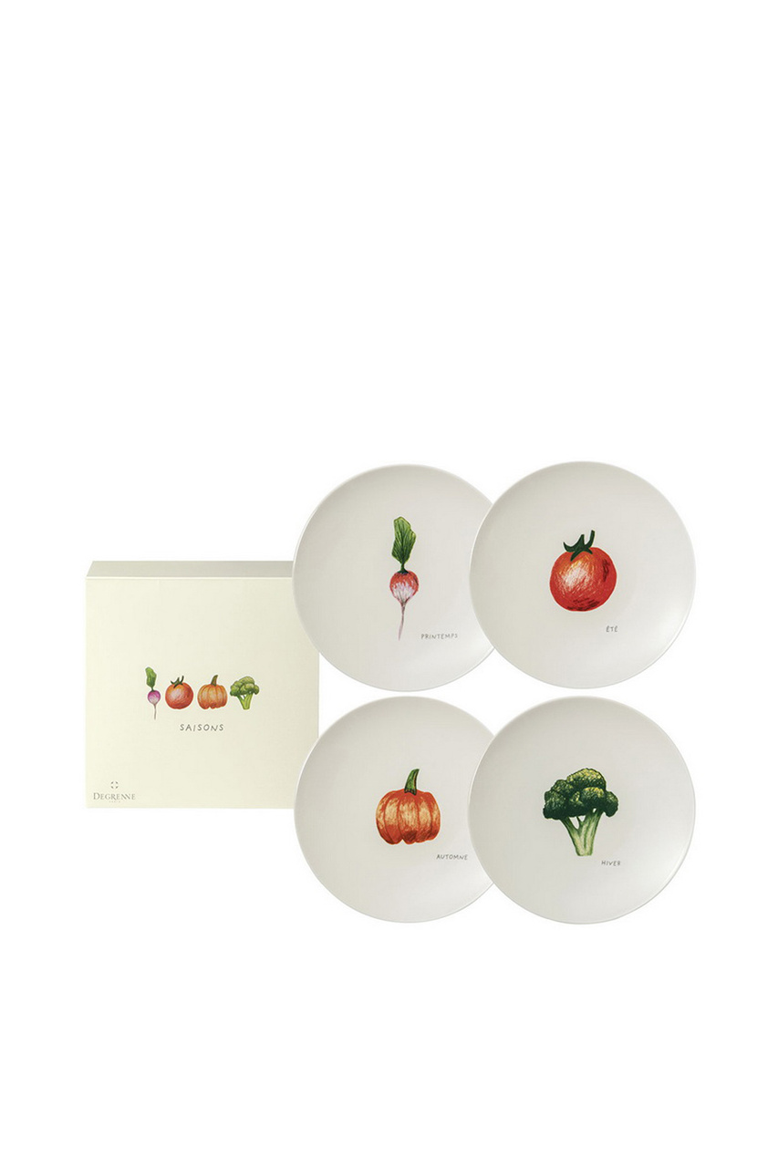 Набор тарелок Legumes, 19 см, 4 шт|Основной цвет:Белый|Артикул:243052 | Фото 1