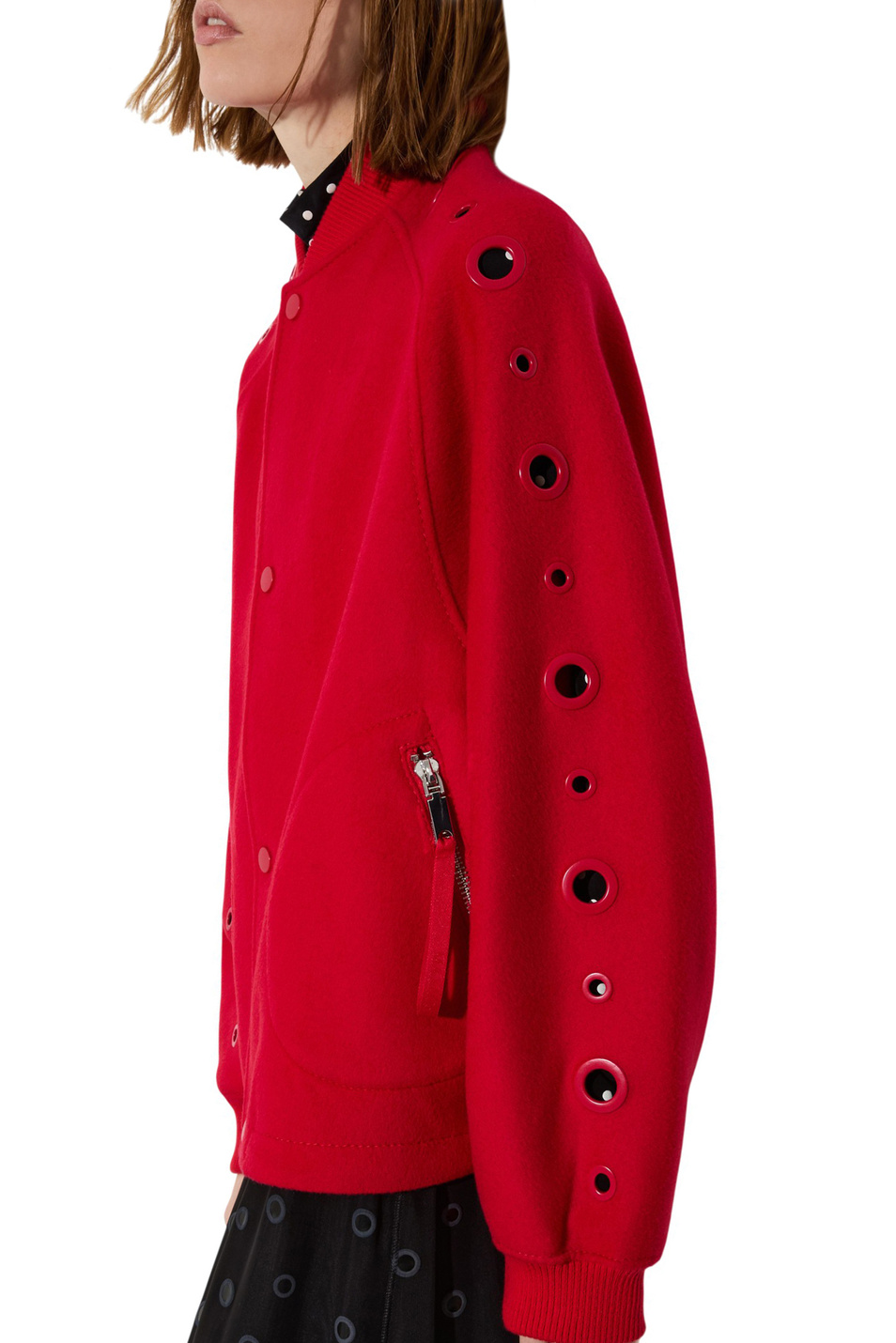Женский MAX&Co. Бомбер MCOEDOTTO из шерсти (цвет ), артикул 2616081081 | Фото 5