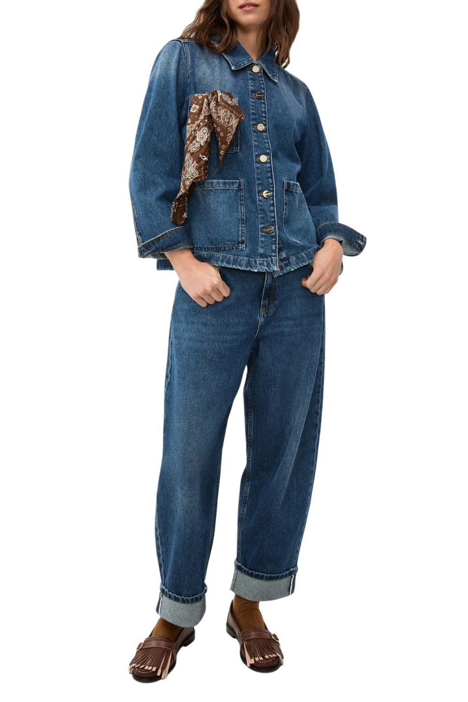 Женский iBLUES Джинсы IBLCHARLOTTE из хлопка (цвет ), артикул 2617181071 | Фото 2