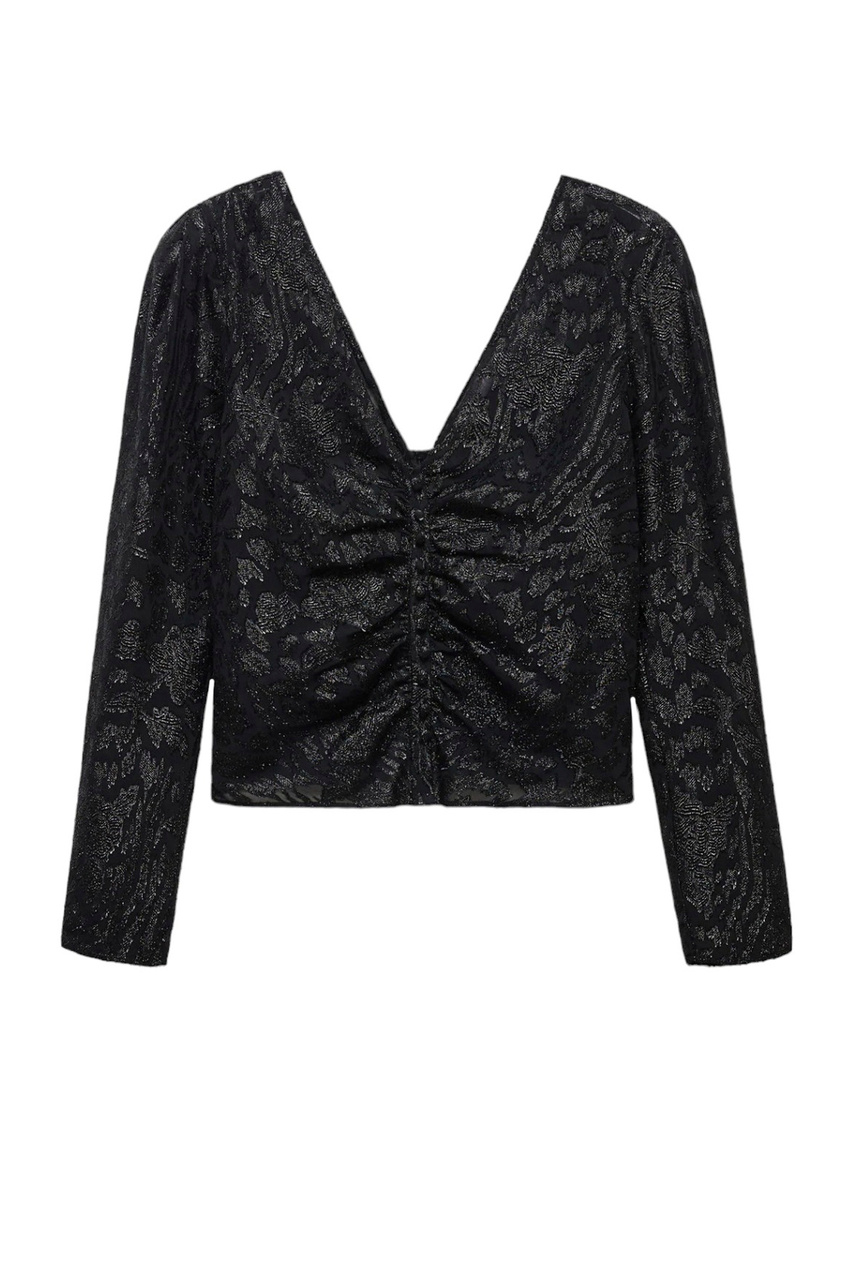 Блузка GLORIA с люрексом|Основной цвет:Черный|Артикул:57039109 | Фото 1