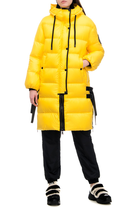 Ermanno Firenze Стеганое пальто с контрастными деталями ( цвет), артикул D41EA005APEO6 | Фото 3