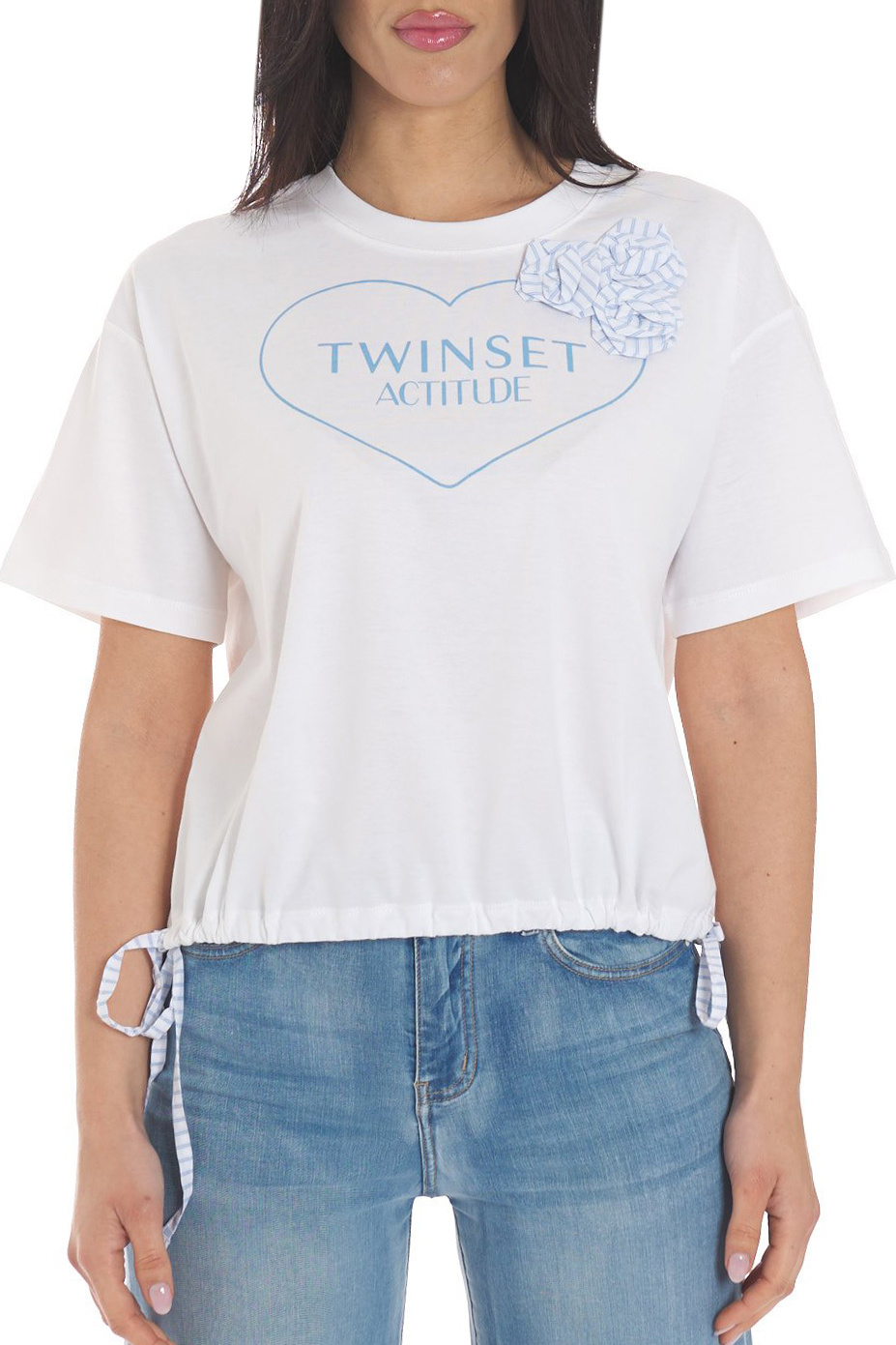 Женский TWINSET Milano Футболка с логотипом (цвет ), артикул 251AX2020 | Фото 3