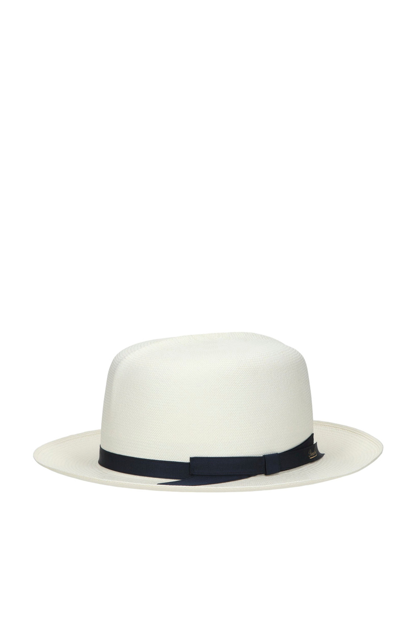 Шляпа Montecristi с контрастной лентой|Основной цвет:Белый|Артикул:140270 | Фото 1