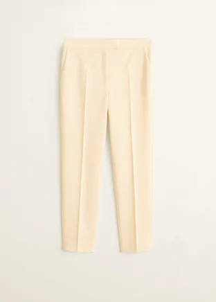 Костюмные меланжевые брюки|Основной цвет:Желтый|Артикул:41085727 | Фото 1