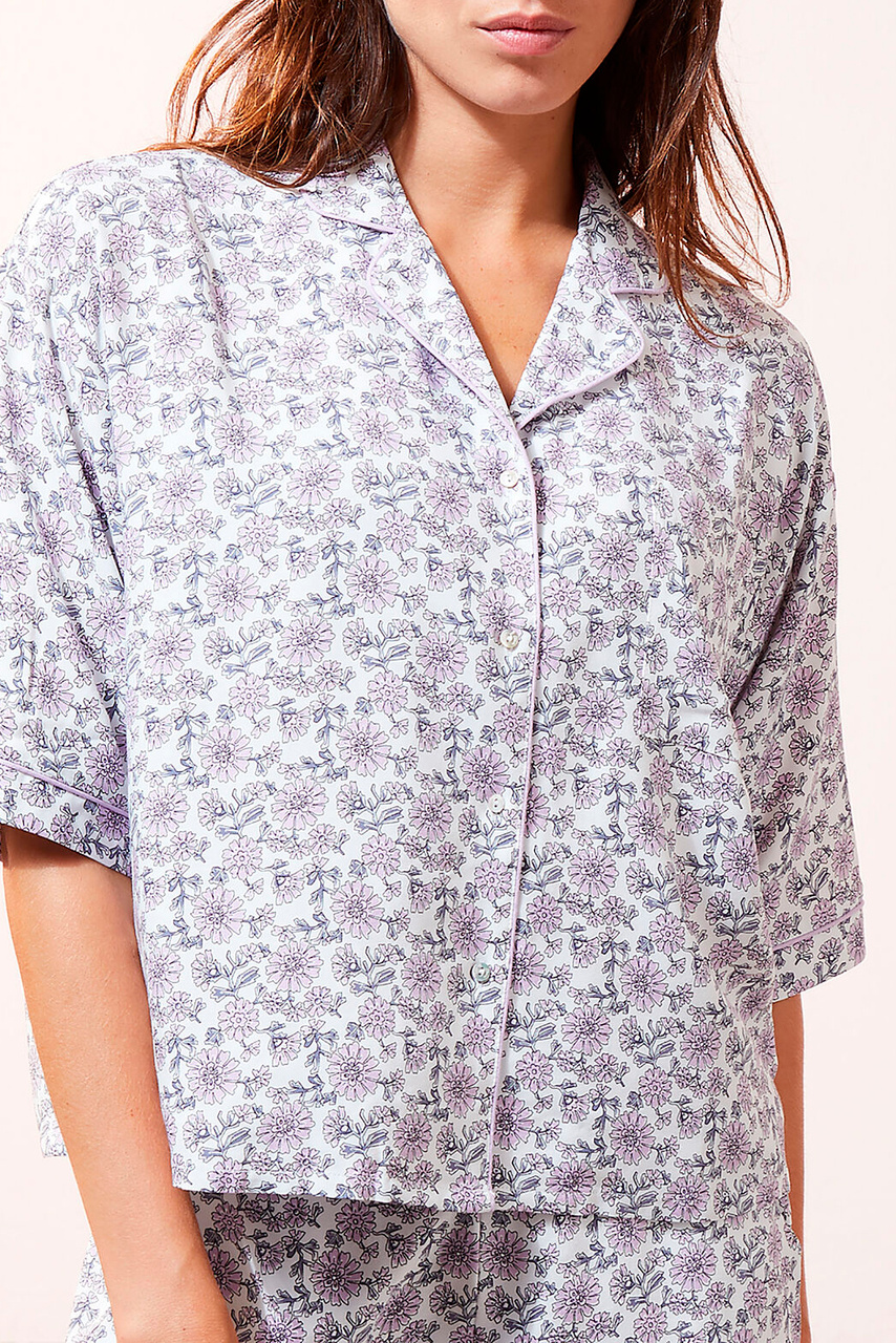Рубашка MADDLYN с цветочным принтом|Основной цвет:Фиолетовый|Артикул:6524743 | Фото 1